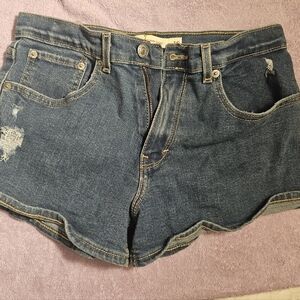 Levi's Girls' Dark Blue Denim Shorts Sz 16